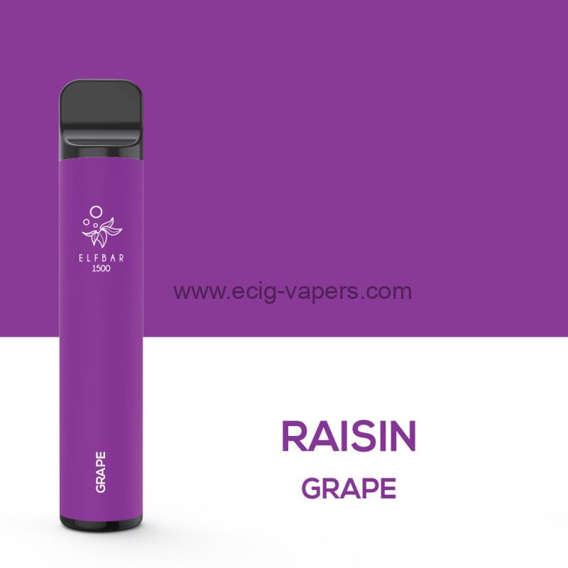 Elf Bar 1500 puff/0mg Grape/Raisin