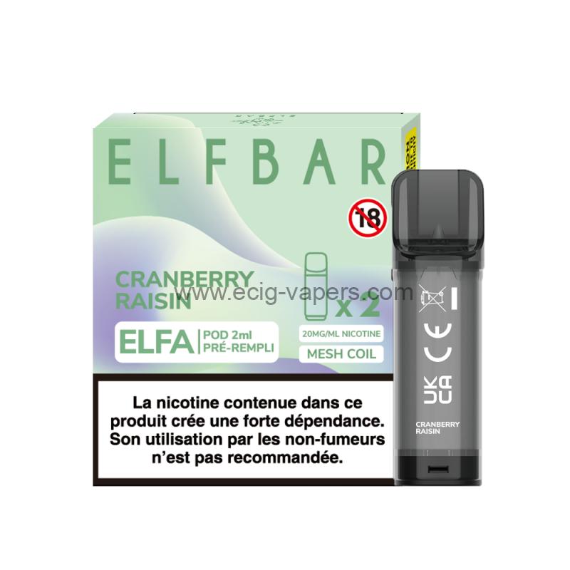 Elf Bar Elfa Cranberry Raisin 2ML 20MG