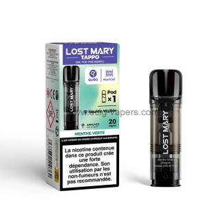 Lost Mary Tappo Air Cartouche Menthe Verte 1x2ml/20mg