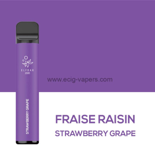 Elf Bar 1500 puff/0mg Strawberry Grape/Fraise Raisin